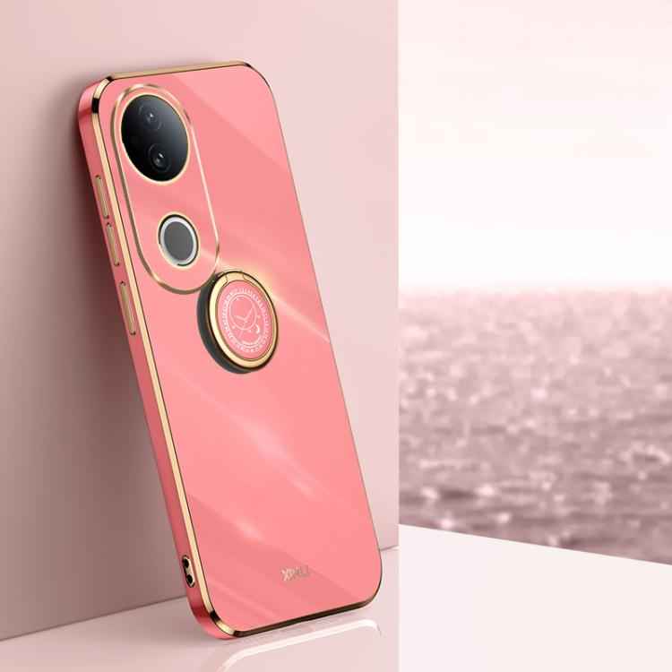 XINLI Straight Edge 6D Electroplate TPU Phone Case with Ring Holder, For vivo S30 Pro mini 5G, For vivo S30 5G, For vivo X200 Ultra, For vivo V50 Lite, For vivo V50, For vivo S20