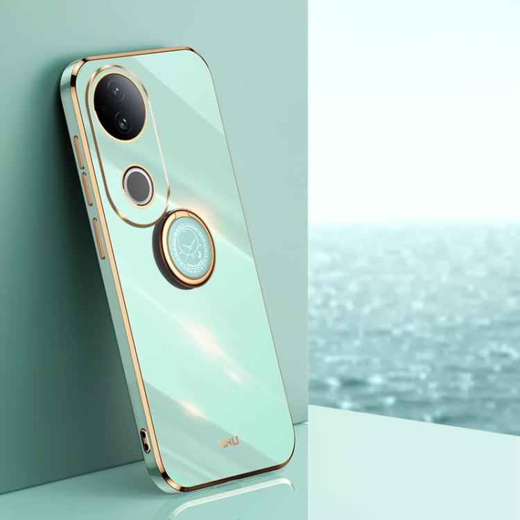XINLI Straight Edge 6D Electroplate TPU Phone Case with Ring Holder, For vivo S30 Pro mini 5G, For vivo S30 5G, For vivo X200 Ultra, For vivo V50 Lite, For vivo V50, For vivo S20