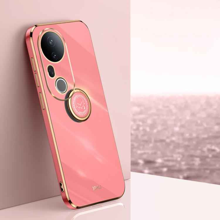 XINLI Straight Edge 6D Electroplate TPU Phone Case with Ring Holder, For vivo S20 Pro, For vivo iQOO 13, For vivo Y300 Pro, For vivo V40 Lite 5G, For vivo S18 Pro, For vivo S18e