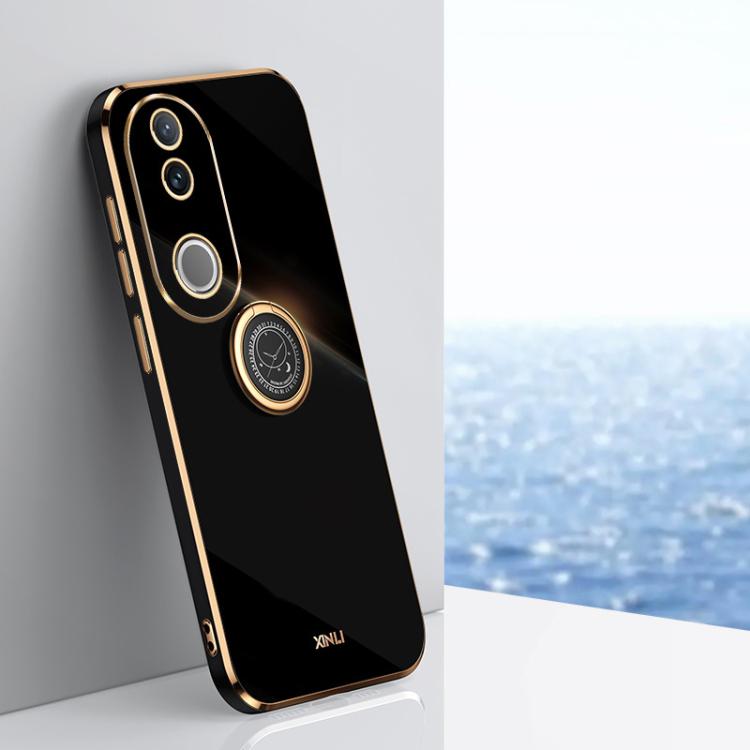 XINLI Straight Edge 6D Electroplate TPU Phone Case with Ring Holder, For vivo V50 Lite, For vivo V50, For vivo S20, For vivo S20 Pro, For vivo iQOO 13, For vivo Y300 Pro