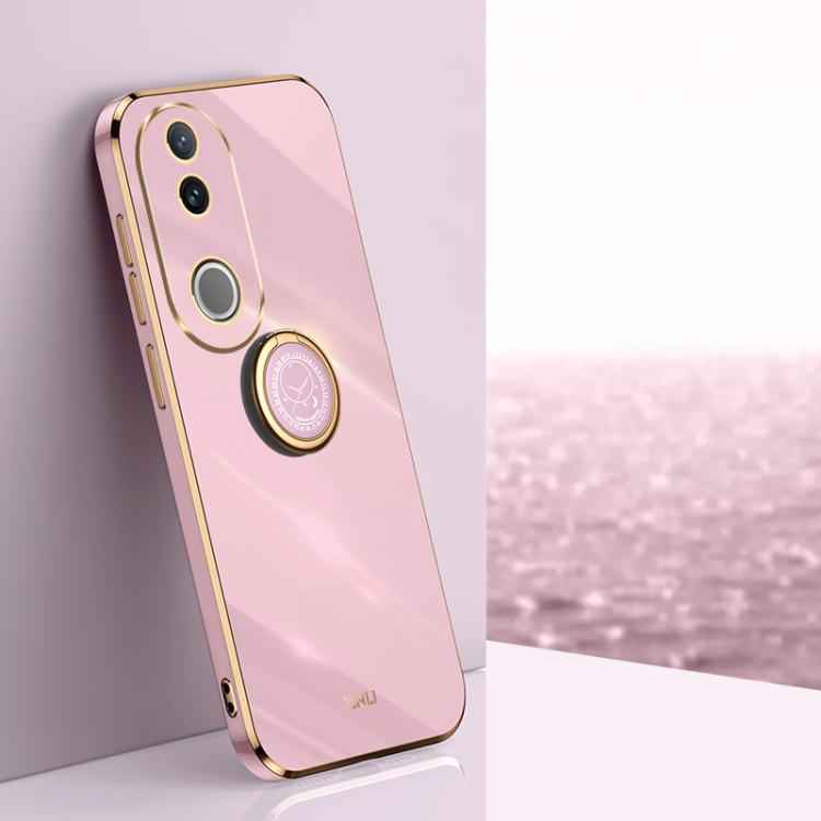 XINLI Straight Edge 6D Electroplate TPU Phone Case with Ring Holder, For vivo S30 Pro mini 5G, For vivo S30 5G, For vivo X200 Ultra, For vivo V50 Lite, For vivo V50, For vivo S20