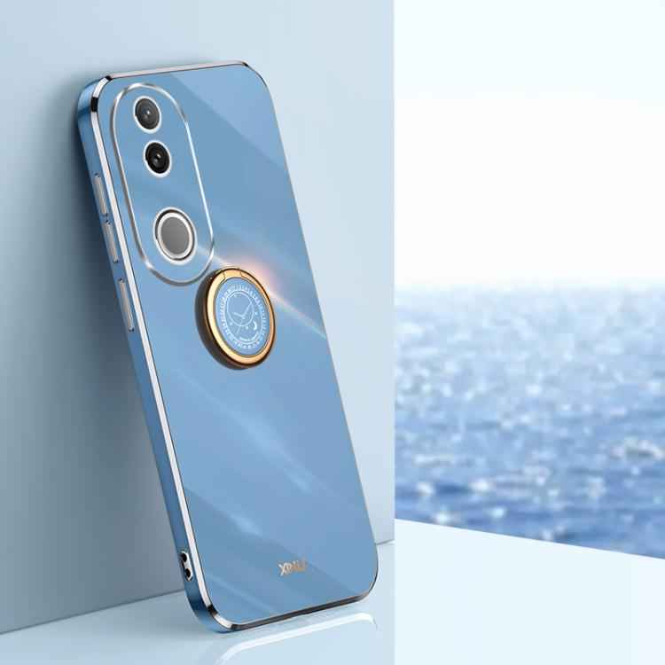 XINLI Straight Edge 6D Electroplate TPU Phone Case with Ring Holder, For vivo S30 Pro mini 5G, For vivo S30 5G, For vivo X200 Ultra, For vivo V50 Lite, For vivo V50, For vivo S20