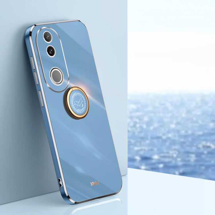 XINLI Straight Edge 6D Electroplate TPU Phone Case with Ring Holder, For vivo V50 Lite, For vivo V50, For vivo S20, For vivo S20 Pro, For vivo iQOO 13, For vivo Y300 Pro