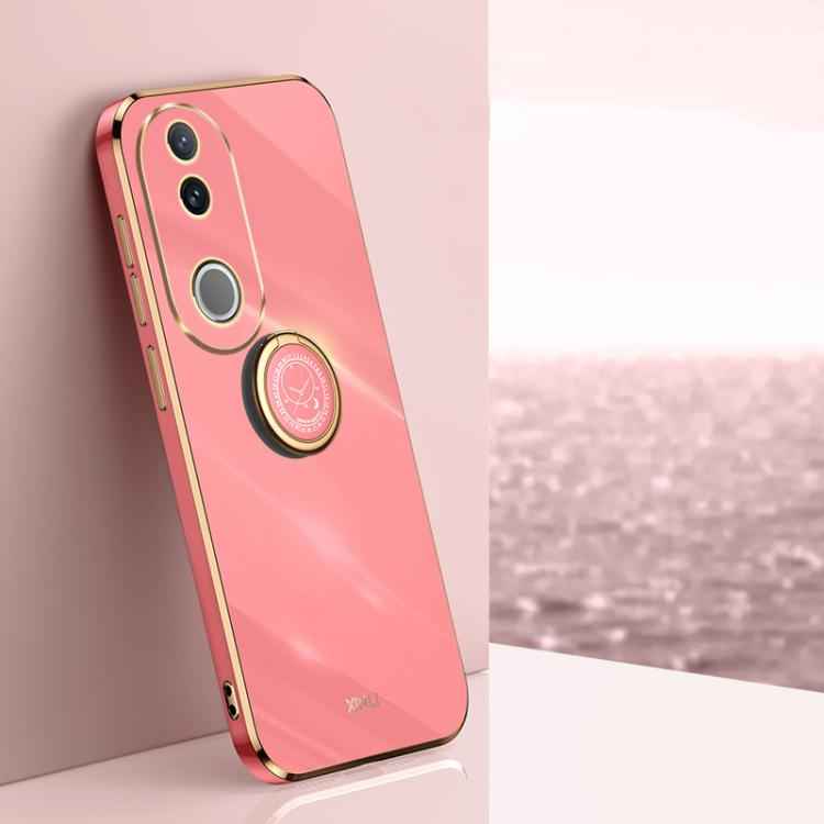 XINLI Straight Edge 6D Electroplate TPU Phone Case with Ring Holder, For vivo S30 Pro mini 5G, For vivo S30 5G, For vivo X200 Ultra, For vivo V50 Lite, For vivo V50, For vivo S20