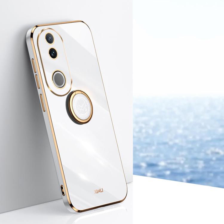 XINLI Straight Edge 6D Electroplate TPU Phone Case with Ring Holder, For vivo V50 Lite, For vivo V50, For vivo S20, For vivo S20 Pro, For vivo iQOO 13, For vivo Y300 Pro