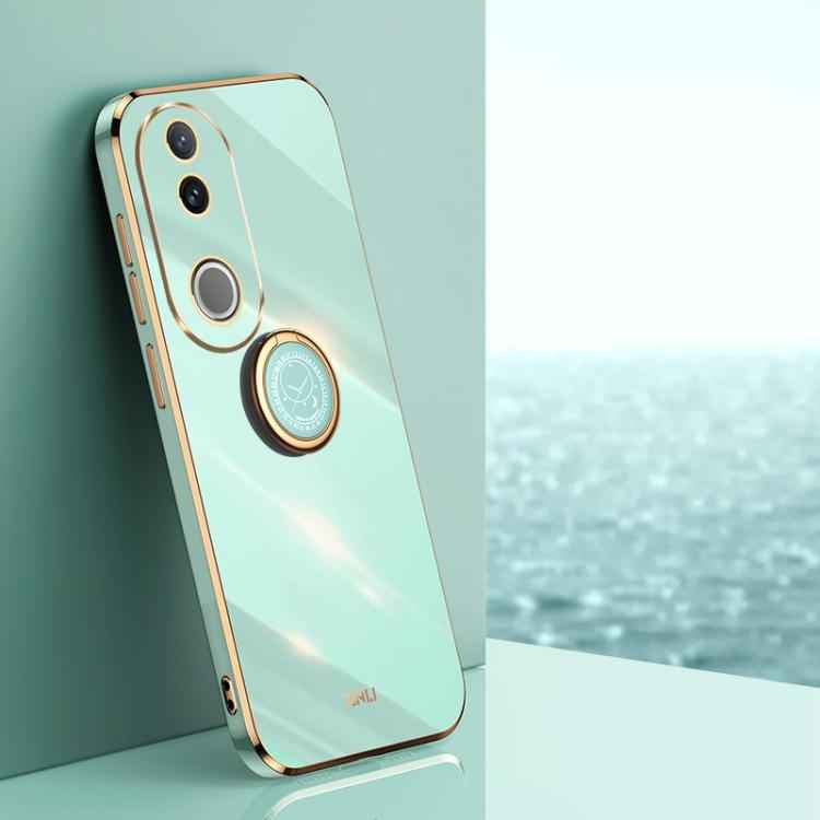 XINLI Straight Edge 6D Electroplate TPU Phone Case with Ring Holder, For vivo S30 Pro mini 5G, For vivo S30 5G, For vivo X200 Ultra, For vivo V50 Lite, For vivo V50, For vivo S20