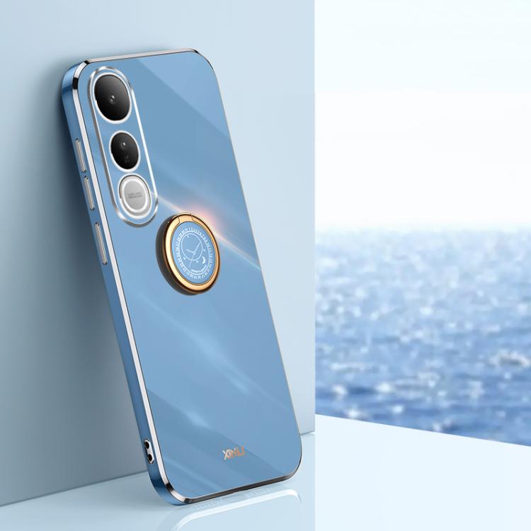 XINLI Straight Edge 6D Electroplate TPU Phone Case with Ring Holder, For vivo V50 Lite, For vivo V50, For vivo S20, For vivo S20 Pro, For vivo iQOO 13, For vivo Y300 Pro