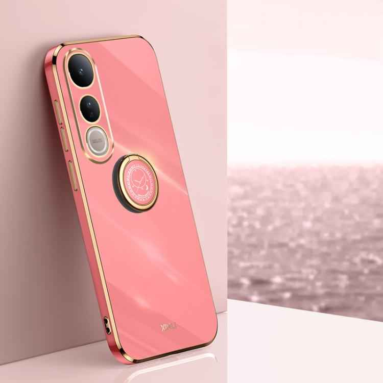 XINLI Straight Edge 6D Electroplate TPU Phone Case with Ring Holder, For vivo S30 Pro mini 5G, For vivo S30 5G, For vivo X200 Ultra, For vivo V50 Lite, For vivo V50, For vivo S20