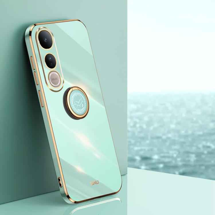 XINLI Straight Edge 6D Electroplate TPU Phone Case with Ring Holder, For vivo S30 Pro mini 5G, For vivo S30 5G, For vivo X200 Ultra, For vivo V50 Lite, For vivo V50, For vivo S20
