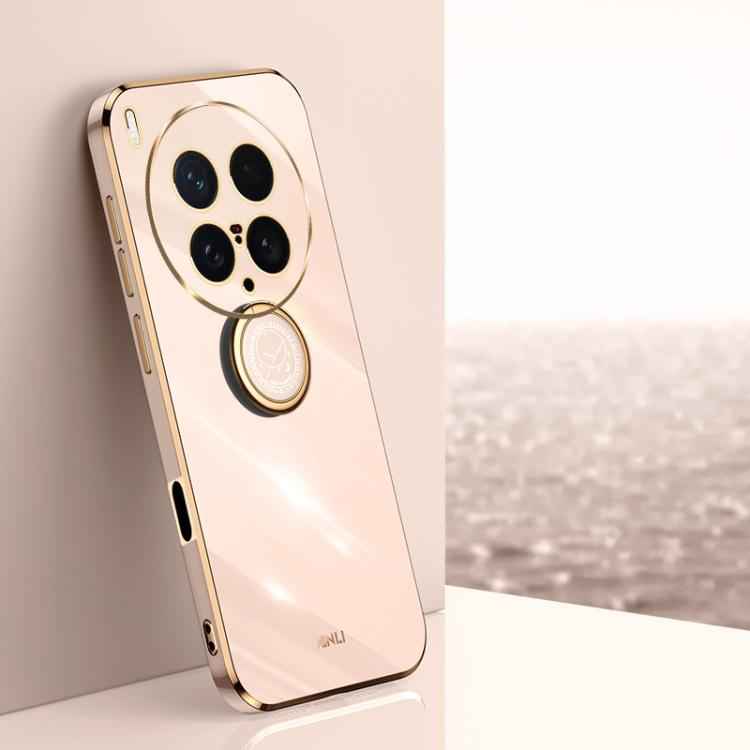 XINLI Straight Edge 6D Electroplate TPU Phone Case with Ring Holder, For vivo S30 Pro mini 5G, For vivo S30 5G, For vivo X200 Ultra, For vivo V50 Lite, For vivo V50, For vivo S20