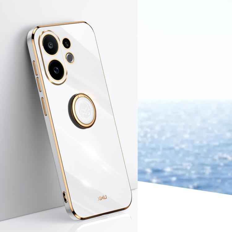 XINLI Straight Edge 6D Electroplate TPU Phone Case with Ring Holder, For vivo S30 Pro mini 5G, For vivo S30 5G, For vivo X200 Ultra, For vivo V50 Lite, For vivo V50, For vivo S20