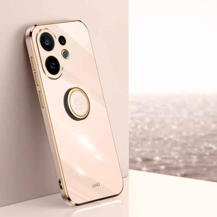 XINLI Straight Edge 6D Electroplate TPU Phone Case with Ring Holder, For vivo S30 Pro mini 5G, For vivo S30 5G, For vivo X200 Ultra, For vivo V50 Lite, For vivo V50, For vivo S20