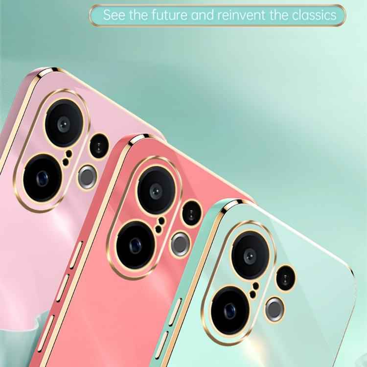 XINLI Straight Edge 6D Electroplate TPU Phone Case with Ring Holder, For vivo S30 Pro mini 5G, For vivo S30 5G, For vivo X200 Ultra, For vivo V50 Lite, For vivo V50, For vivo S20