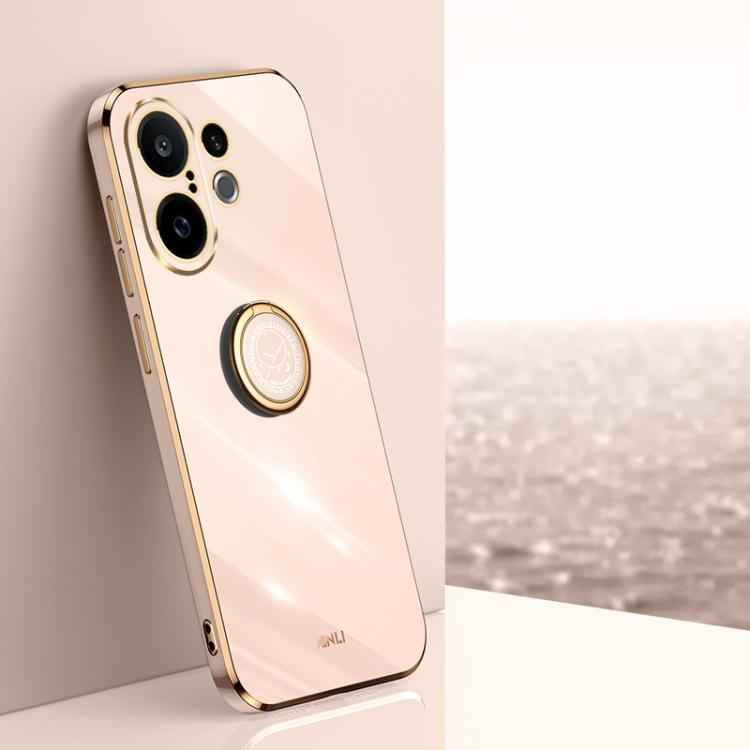XINLI Straight Edge 6D Electroplate TPU Phone Case with Ring Holder, For vivo S30 Pro mini 5G, For vivo S30 5G, For vivo X200 Ultra, For vivo V50 Lite, For vivo V50, For vivo S20
