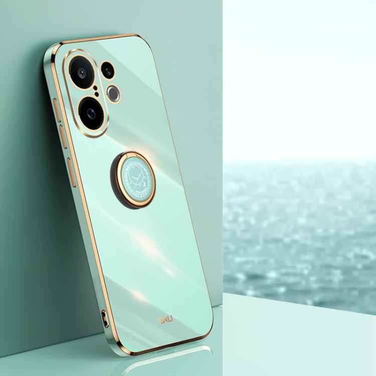 XINLI Straight Edge 6D Electroplate TPU Phone Case with Ring Holder, For vivo S30 Pro mini 5G, For vivo S30 5G, For vivo X200 Ultra, For vivo V50 Lite, For vivo V50, For vivo S20