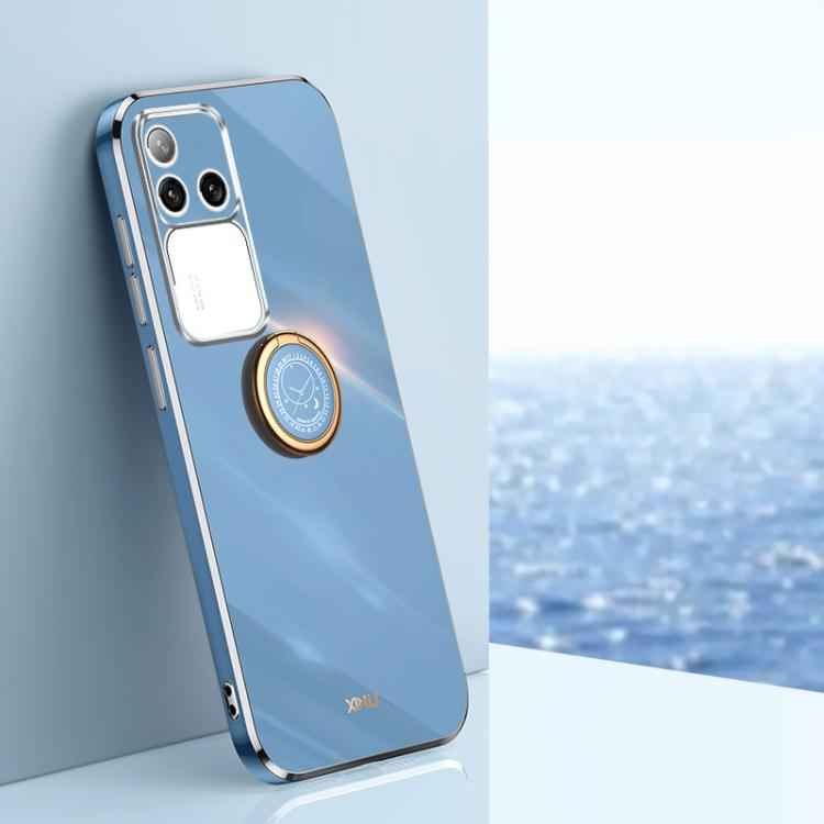 XINLI Straight Edge 6D Electroplate TPU Phone Case with Ring Holder, For vivo S20 Pro, For vivo iQOO 13, For vivo Y300 Pro, For vivo V40 Lite 5G, For vivo S18 Pro, For vivo S18e