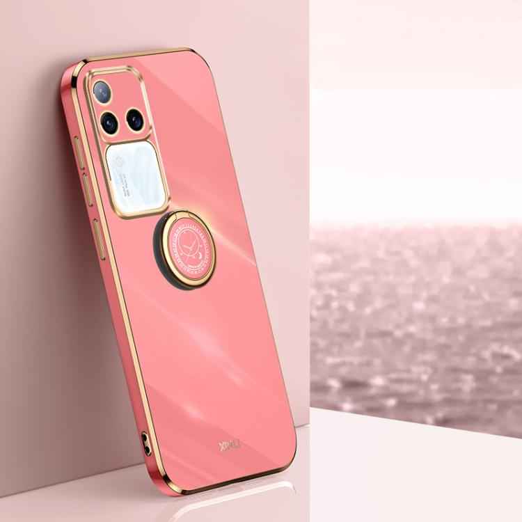 XINLI Straight Edge 6D Electroplate TPU Phone Case with Ring Holder, For vivo S20 Pro, For vivo iQOO 13, For vivo Y300 Pro, For vivo V40 Lite 5G, For vivo S18 Pro, For vivo S18e