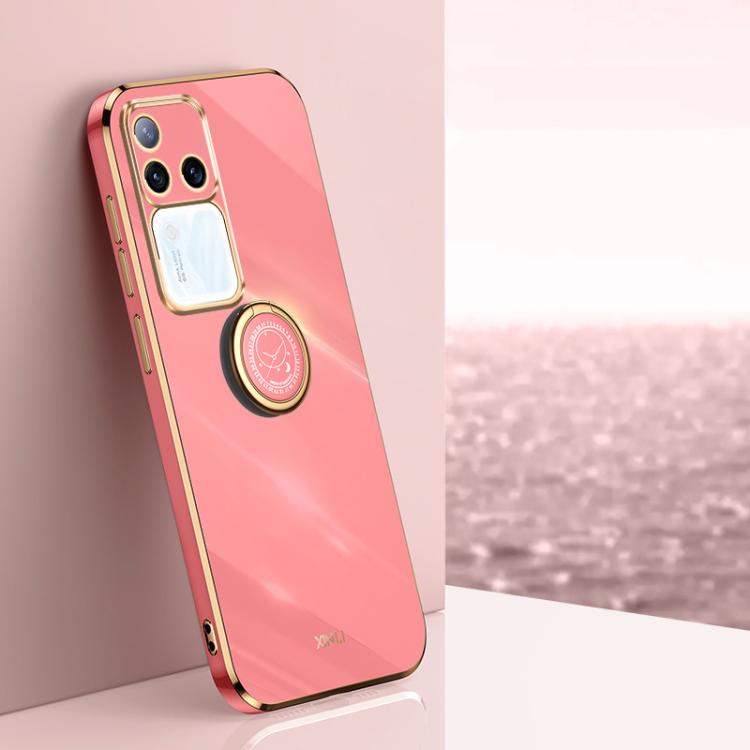 XINLI Straight Edge 6D Electroplate TPU Phone Case with Ring Holder, For vivo V40 Lite 5G, For vivo S18 Pro, For vivo S18e, For vivo X100 Pro 5G, For vivo iQOO 12 Pro 5G, For vivo iQOO 12 5G