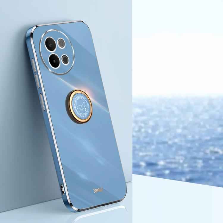 XINLI Straight Edge 6D Electroplate TPU Phone Case with Ring Holder, For vivo S20 Pro, For vivo iQOO 13, For vivo Y300 Pro, For vivo V40 Lite 5G, For vivo S18 Pro, For vivo S18e