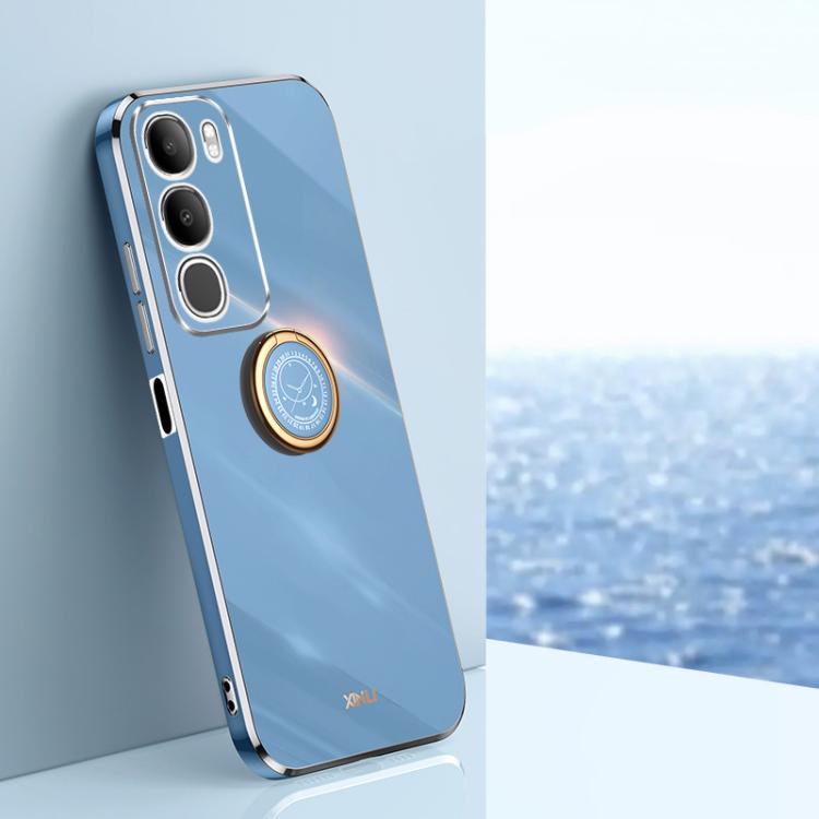 XINLI Straight Edge 6D Electroplate TPU Phone Case with Ring Holder, For vivo Y50 5G, For vivo Y500 5G, For vivo V60 5G Global, For vivo S30 Pro mini 5G, For vivo S30 5G, For vivo X200 Ultra