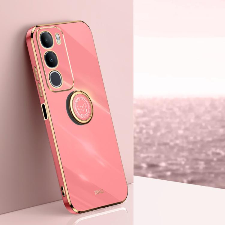 XINLI Straight Edge 6D Electroplate TPU Phone Case with Ring Holder, For vivo Y50 5G, For vivo Y500 5G, For vivo V60 5G Global, For vivo S30 Pro mini 5G, For vivo S30 5G, For vivo X200 Ultra