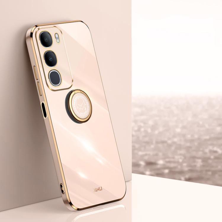 XINLI Straight Edge 6D Electroplate TPU Phone Case with Ring Holder, For vivo Y50 5G, For vivo Y500 5G, For vivo V60 5G Global, For vivo S30 Pro mini 5G, For vivo S30 5G, For vivo X200 Ultra