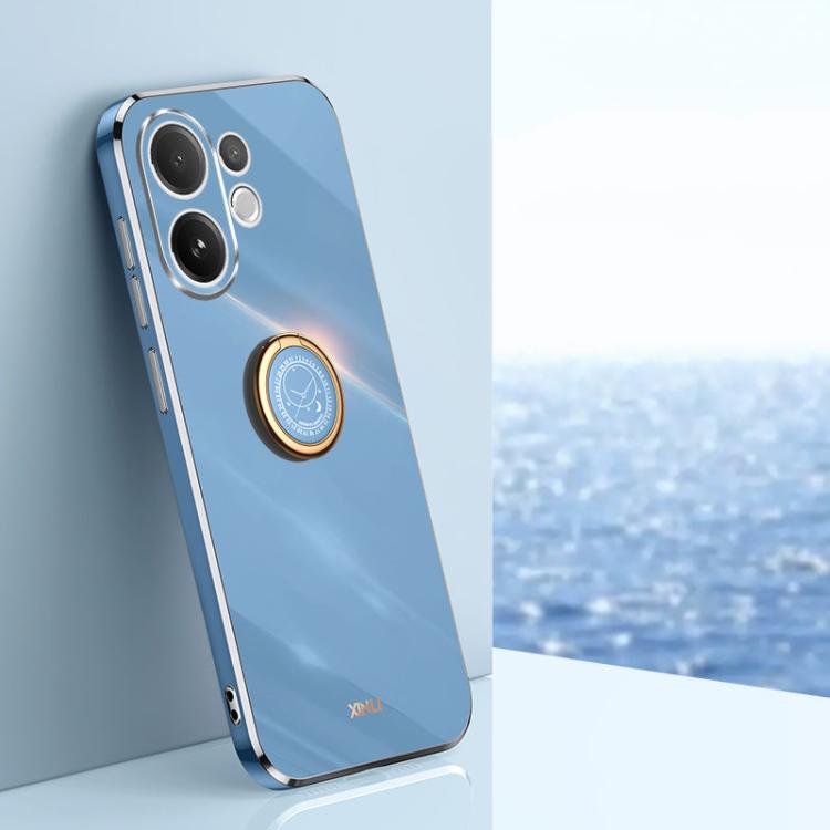 XINLI Straight Edge 6D Electroplate TPU Phone Case with Ring Holder, For vivo Y50 5G, For vivo Y500 5G, For vivo V60 5G Global, For vivo S30 Pro mini 5G, For vivo S30 5G, For vivo X200 Ultra