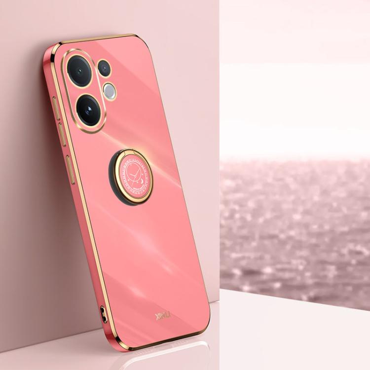 XINLI Straight Edge 6D Electroplate TPU Phone Case with Ring Holder, For vivo Y50 5G, For vivo Y500 5G, For vivo V60 5G Global, For vivo S30 Pro mini 5G, For vivo S30 5G, For vivo X200 Ultra