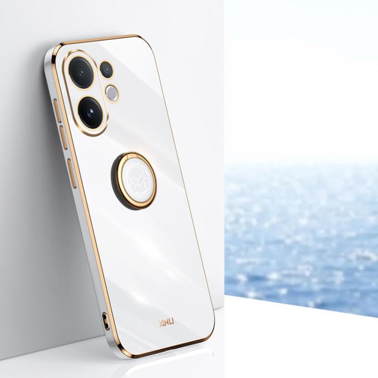XINLI Straight Edge 6D Electroplate TPU Phone Case with Ring Holder, For vivo Y50 5G, For vivo Y500 5G, For vivo V60 5G Global, For vivo S30 Pro mini 5G, For vivo S30 5G, For vivo X200 Ultra