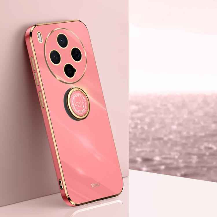 XINLI Straight Edge 6D Electroplate TPU Phone Case with Ring Holder, For vivo X300 Pro, For vivo X300 5G, For vivo V60 Lite 5G, For vivo Y50 5G, For vivo Y500 5G, For vivo V60 5G Global
