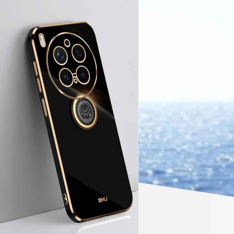 XINLI Straight Edge 6D Electroplate TPU Phone Case with Ring Holder, For vivo X300 Pro, For vivo X300 5G, For vivo V60 Lite 5G, For vivo Y50 5G, For vivo Y500 5G, For vivo V60 5G Global