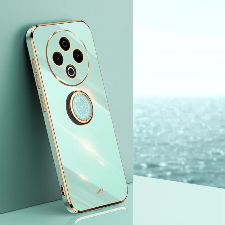 XINLI Straight Edge 6D Electroplate TPU Phone Case with Ring Holder, For vivo Y50 5G, For vivo Y500 5G, For vivo V60 5G Global, For vivo S30 Pro mini 5G, For vivo S30 5G, For vivo X200 Ultra
