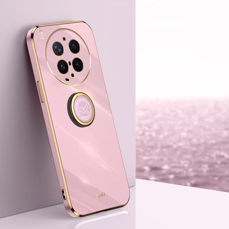 XINLI Straight Edge 6D Electroplate TPU Phone Case with Ring Holder, For vivo Y600 Pro 5G, For vivo V70 FE 5G, For vivo X300 Ultra, For vivo X300 Pro, For vivo X300 5G, For vivo V60 Lite 5G