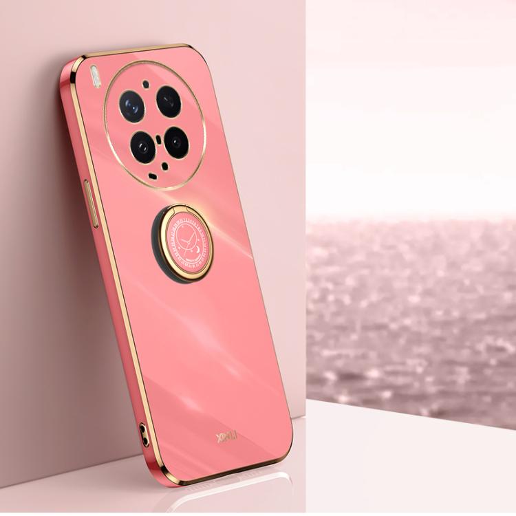 XINLI Straight Edge 6D Electroplate TPU Phone Case with Ring Holder, For vivo Y600 Pro 5G, For vivo V70 FE 5G, For vivo X300 Ultra, For vivo X300 Pro, For vivo X300 5G, For vivo V60 Lite 5G