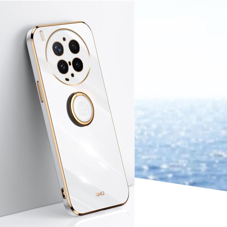 XINLI Straight Edge 6D Electroplate TPU Phone Case with Ring Holder, For vivo Y600 Pro 5G, For vivo V70 FE 5G, For vivo X300 Ultra, For vivo X300 Pro, For vivo X300 5G, For vivo V60 Lite 5G