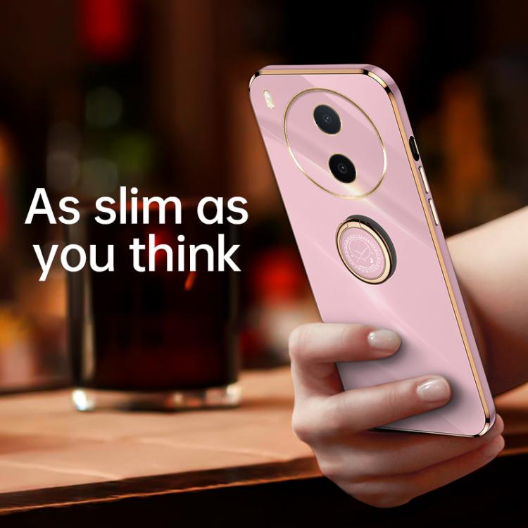 XINLI Straight Edge 6D Electroplate TPU Phone Case with Ring Holder, For vivo Y600 Pro 5G, For vivo V70 FE 5G, For vivo X300 Ultra, For vivo X300 Pro, For vivo X300 5G, For vivo V60 Lite 5G
