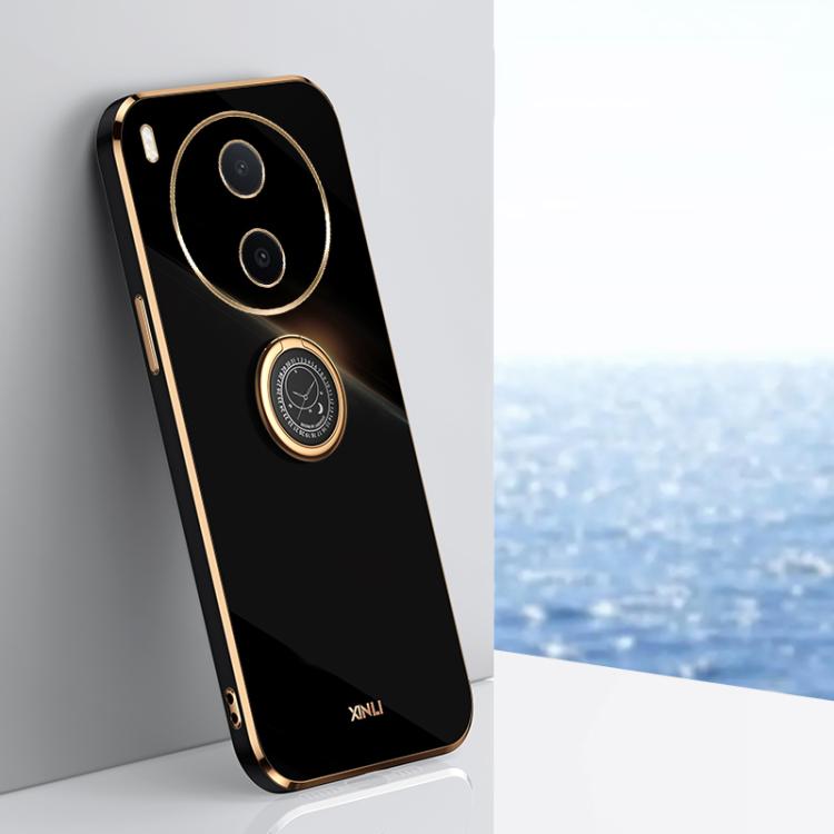 XINLI Straight Edge 6D Electroplate TPU Phone Case with Ring Holder, For vivo Y600 Pro 5G, For vivo V70 FE 5G, For vivo X300 Ultra, For vivo X300 Pro, For vivo X300 5G, For vivo V60 Lite 5G