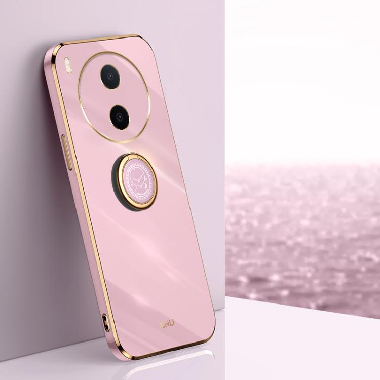 XINLI Straight Edge 6D Electroplate TPU Phone Case with Ring Holder, For vivo Y600 Pro 5G, For vivo V70 FE 5G, For vivo X300 Ultra, For vivo X300 Pro, For vivo X300 5G, For vivo V60 Lite 5G