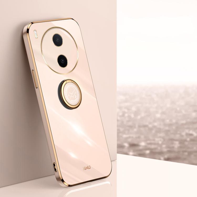 XINLI Straight Edge 6D Electroplate TPU Phone Case with Ring Holder, For vivo Y600 Pro 5G, For vivo V70 FE 5G, For vivo X300 Ultra, For vivo X300 Pro, For vivo X300 5G, For vivo V60 Lite 5G
