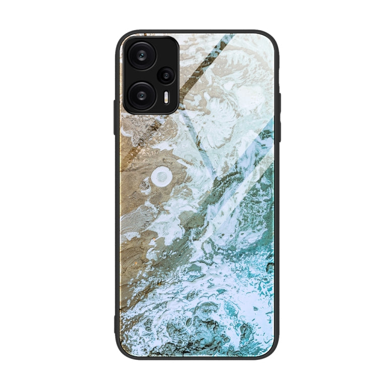 Marble Pattern Glass Protective Phone Case