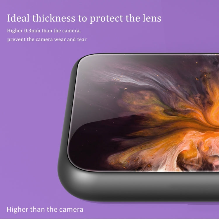 Marble Pattern Glass Protective Phone Case