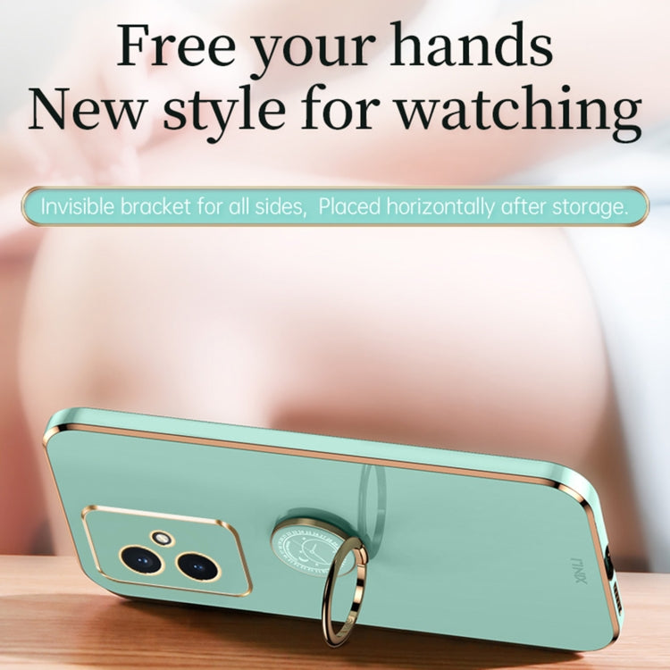 XINLI Straight Edge 6D Electroplate TPU Phone Case with Ring Holder, For Honor 100, For Honor X50i+ 5G, For Honor Play 50 Plus 5G, For Honor 90 Pro, For Honor 90, For Honor X50i 5G