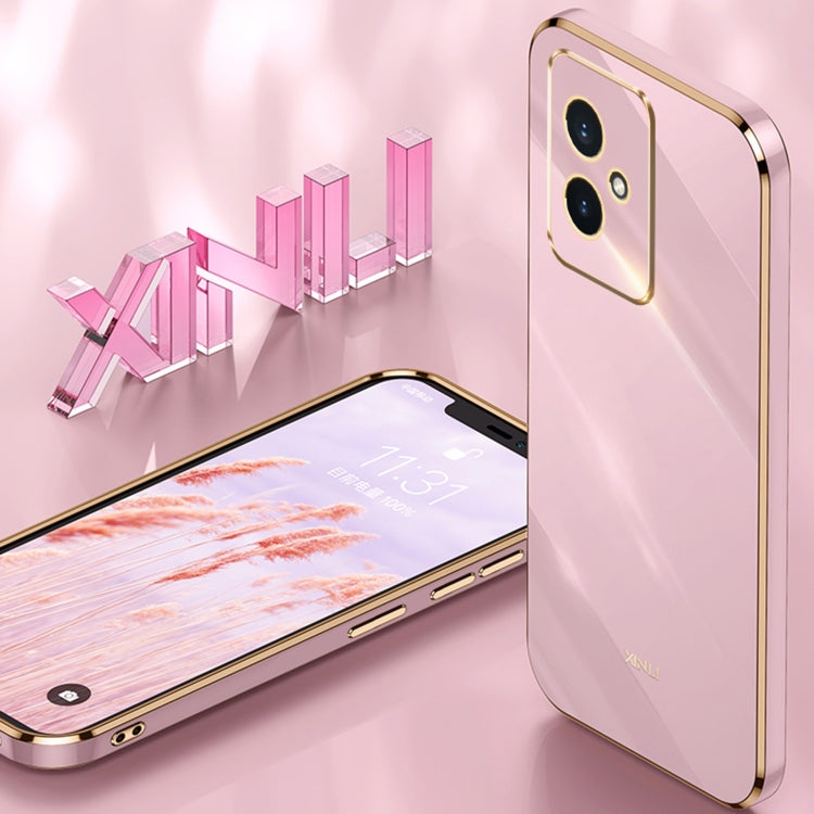 XINLI Straight Edge 6D Electroplate TPU Phone Case with Ring Holder, For Honor 100, For Honor X50i+ 5G, For Honor Play 50 Plus 5G, For Honor 90 Pro, For Honor 90, For Honor X50i 5G