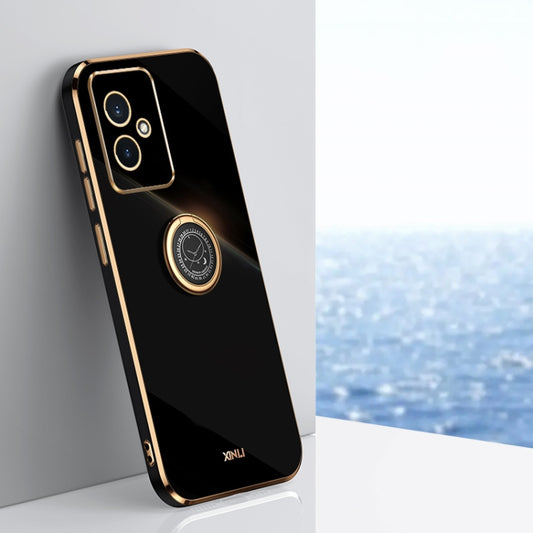 XINLI Straight Edge 6D Electroplate TPU Phone Case with Ring Holder, For Honor 100, For Honor X50i+ 5G, For Honor Play 50 Plus 5G, For Honor 90 Pro, For Honor 90, For Honor X50i 5G