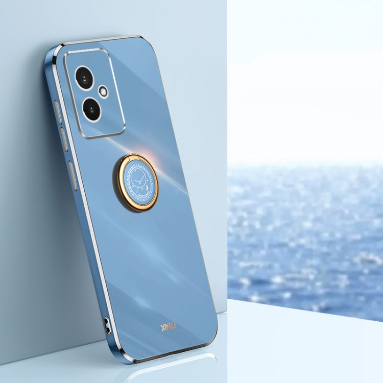 XINLI Straight Edge 6D Electroplate TPU Phone Case with Ring Holder, For Honor 100, For Honor X50i+ 5G, For Honor Play 50 Plus 5G, For Honor 90 Pro, For Honor 90, For Honor X50i 5G
