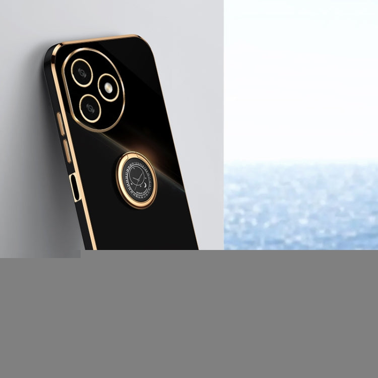 XINLI Straight Edge 6D Electroplate TPU Phone Case with Ring Holder, For Honor X50i+ 5G, For Honor Play 50 Plus 5G, For Honor 90 Pro, For Honor 90, For Honor X50i 5G