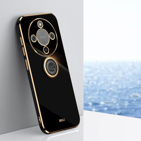 XINLI Straight Edge 6D Electroplate TPU Phone Case with Ring Holder, For Honor X70 5G, For Honor X70i, For Honor X60 GT, For Honor Power, For Honor Play 60, For Honor 400 Global 156.5mm