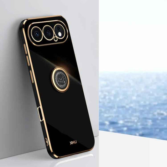 XINLI Straight Edge 6D Electroplate TPU Phone Case with Ring Holder, For Honor 500 Global 155.8mm, For Honor Magic8 Pro, For Honor Magic8 5G, For Honor X5c Plus, For Honor 400 Smart 5G, For Honor X70 5G