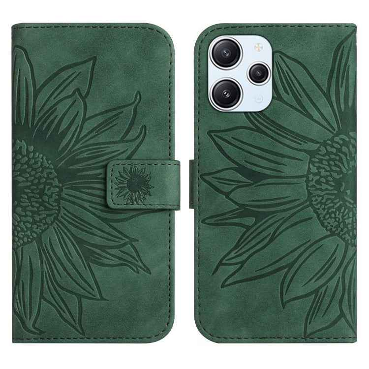Skin Feel Sun Flower Embossed Flip Leather Phone Case with Lanyard, For Xiaomi Redmi 12 5G, For Xiaomi 13T / 13T Pro, For Xiaomi Redmi 12 4G Global, For Xiaomi Poco F5