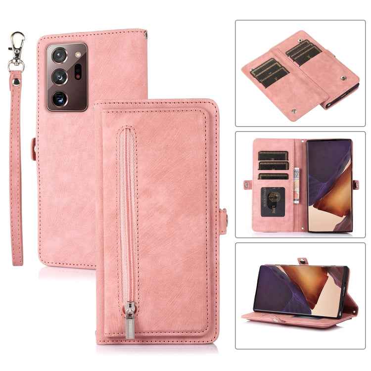 Zipper Card Slot Buckle Wallet Leather Phone Case